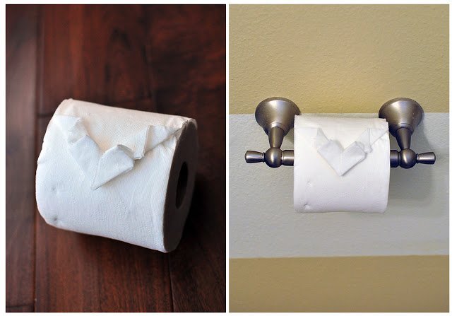 Оригами на туалетной бумаге — удиви гостей!